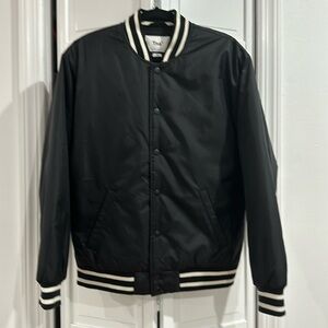 aritzia tna bomber black lined